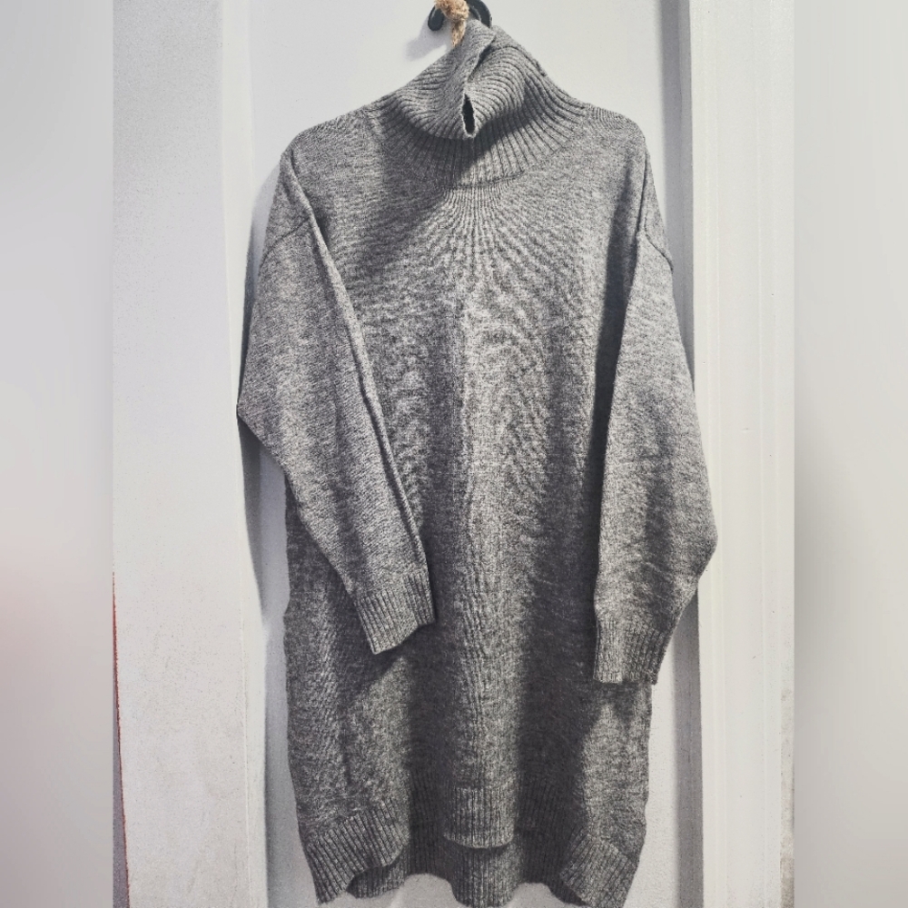Stitchdrop Grey turtleneck sweaterdress
